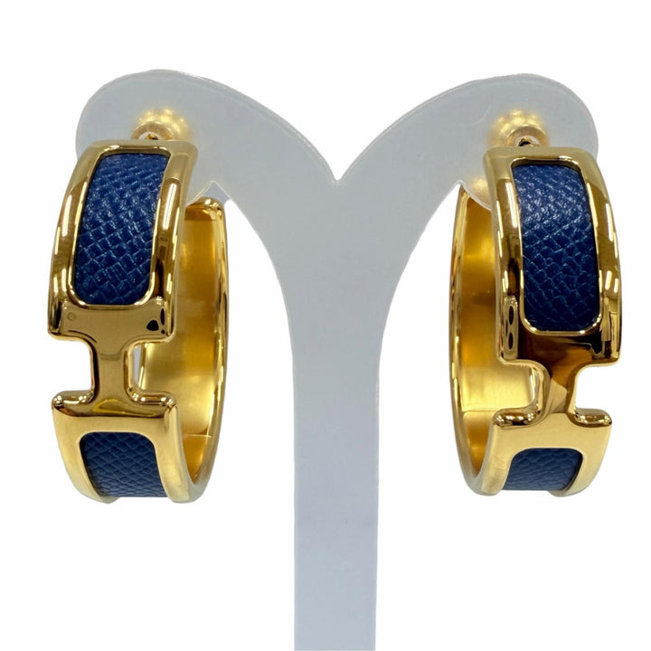 Pristine HERMES Pierce Olymp GM Pierce blue Epsom Leather Women