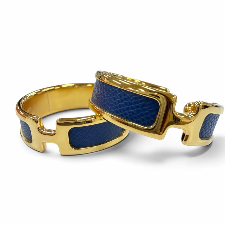 Pristine HERMES Pierce Olymp GM Pierce blue Epsom Leather Women