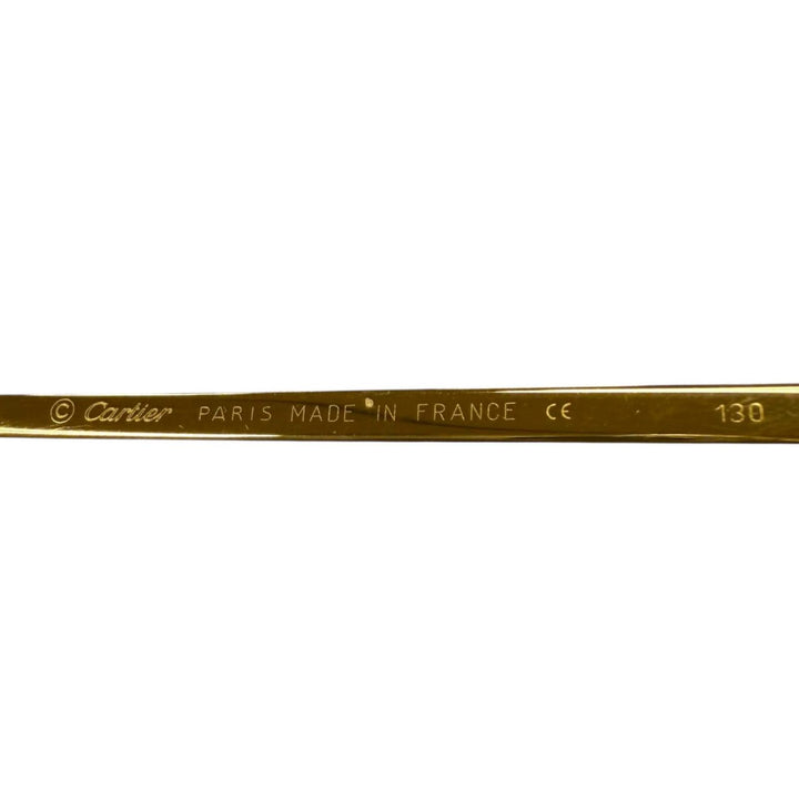 Great Cartier Glasses Two-point rimless glasses with metal logo. gold mens