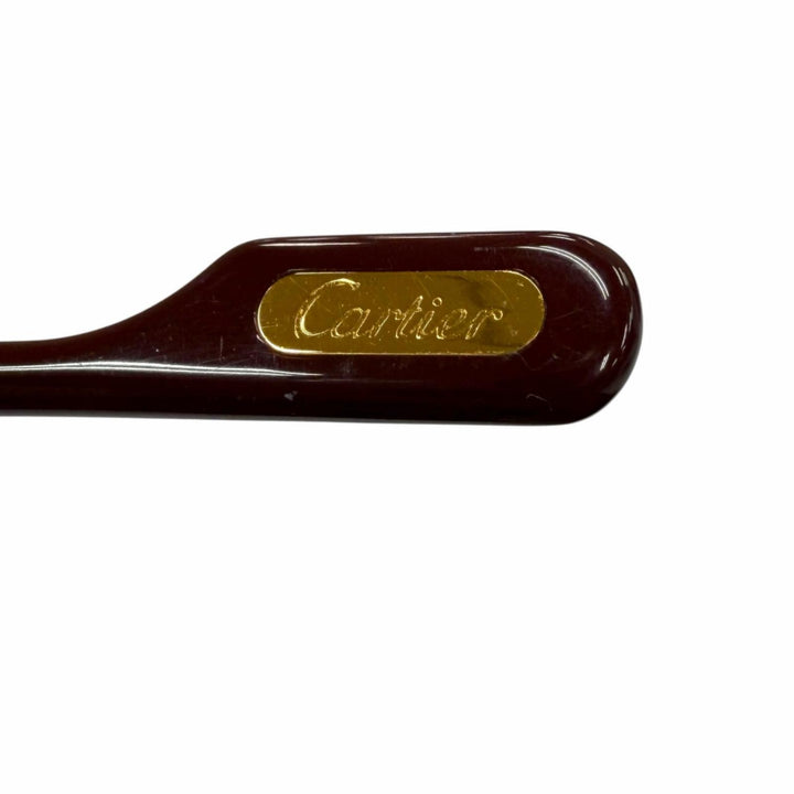 Great Cartier Glasses Two-point rimless glasses with metal logo. gold mens