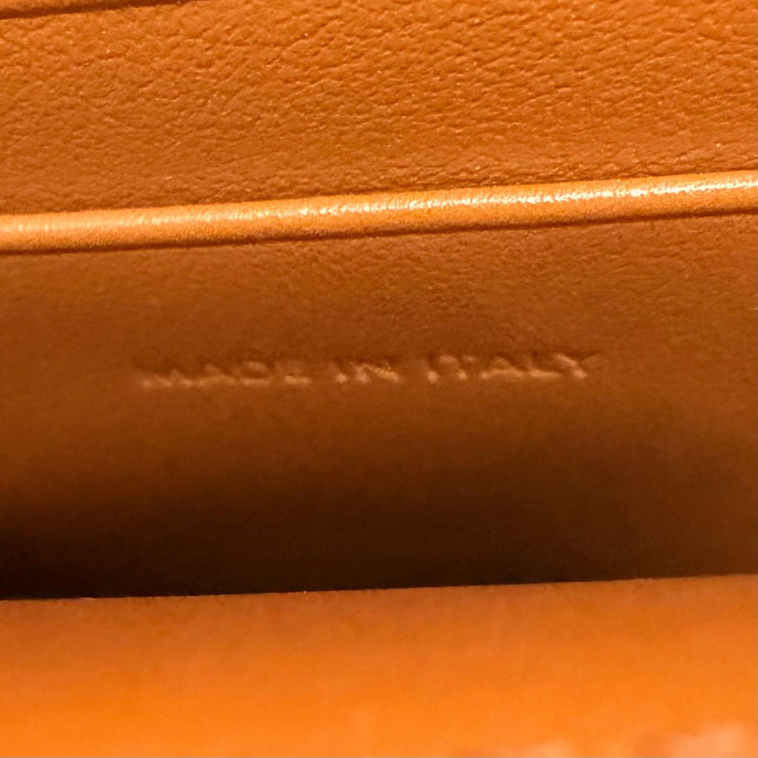 Excellent CELINE Card Case Triomphe Tan leather mens 10N062DB7