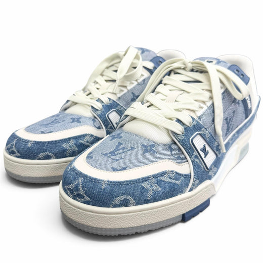 Pristine LOUIS VUITTON Low cut sneakers LV Trainer Line blue