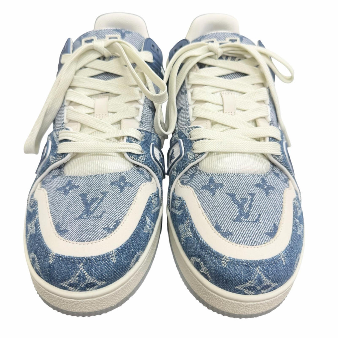 Pristine LOUIS VUITTON Low cut sneakers LV Trainer Line blue