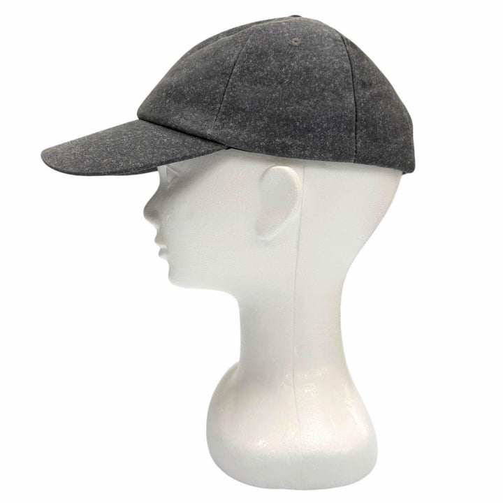 Excellent BOTTEGAVENETA cap logo embroidery hat gray Cowhide mens S 739329