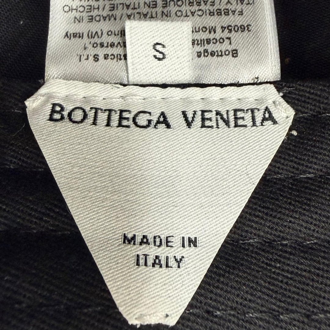 Excellent BOTTEGAVENETA cap logo embroidery hat gray Cowhide mens S 739329