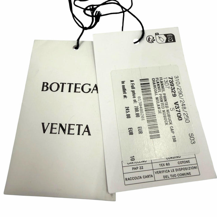 Excellent BOTTEGAVENETA cap logo embroidery hat gray Cowhide mens S 739329