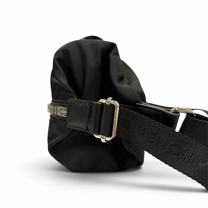 Excellent GIVENCHY Sling bag Logo 4G Zip black Nylon mens BKU038K1JE