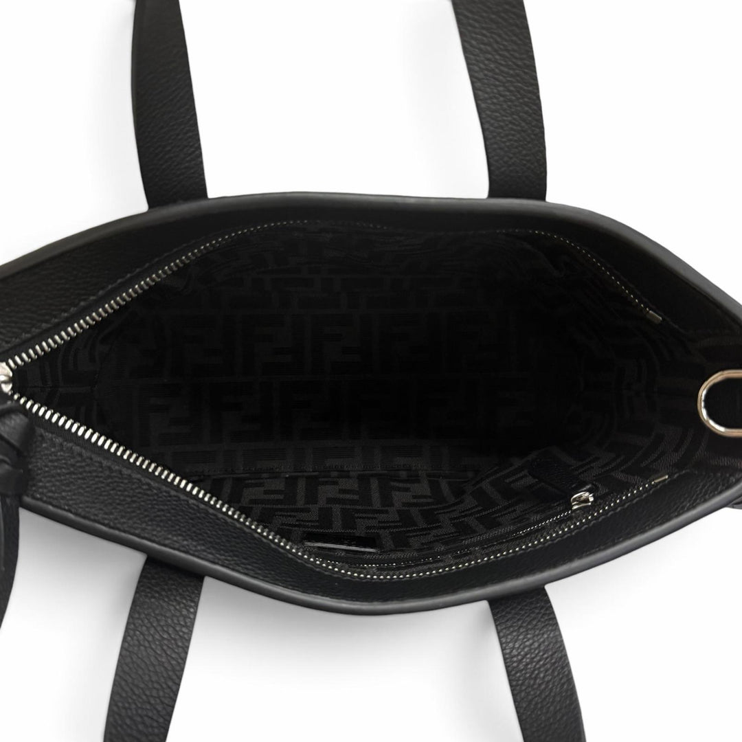 Excellent FENDI Fendi Louis Tote Bag Small FF logo black