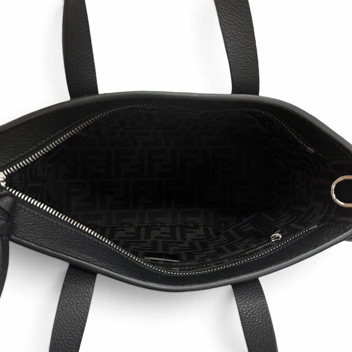 Excellent FENDI Fendi Louis Tote Bag Small FF logo black