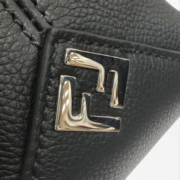 Excellent FENDI Fendi Louis Tote Bag Small FF logo black