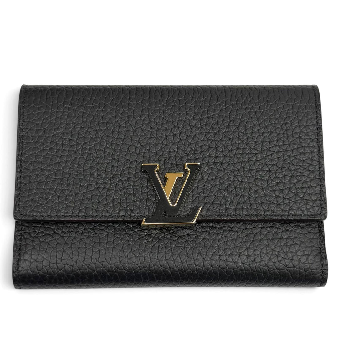 Excellent LOUIS VUITTON Tri-fold wallet Portefeuille Compact leather M62157