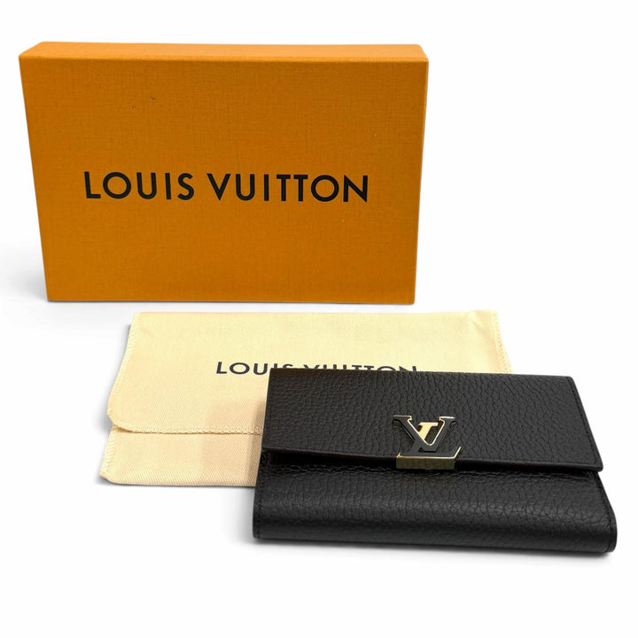 Excellent LOUIS VUITTON Tri-fold wallet Portefeuille Compact leather M62157