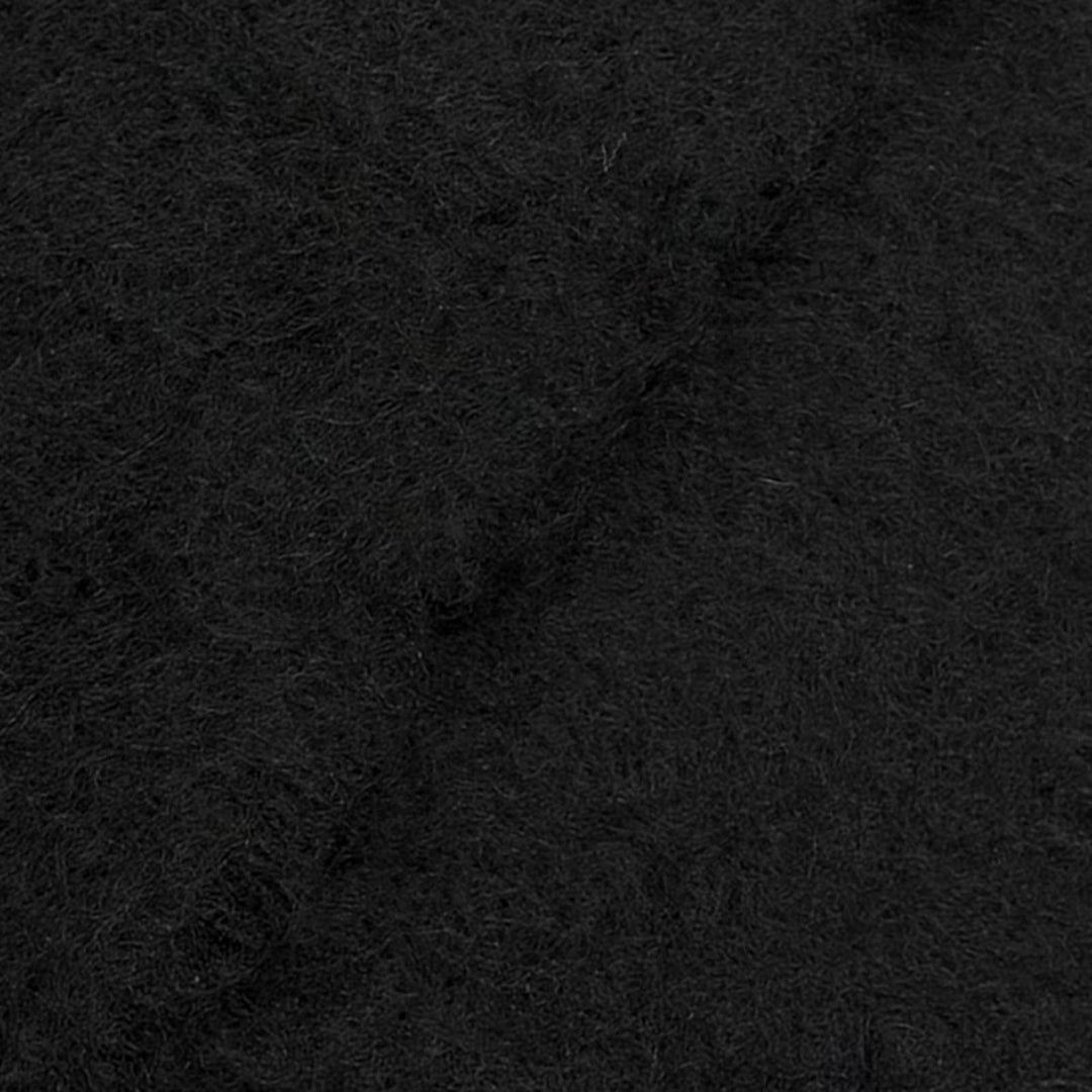 Great LOEWE Scarf Leather anagram patch with fringe black mohair Women
