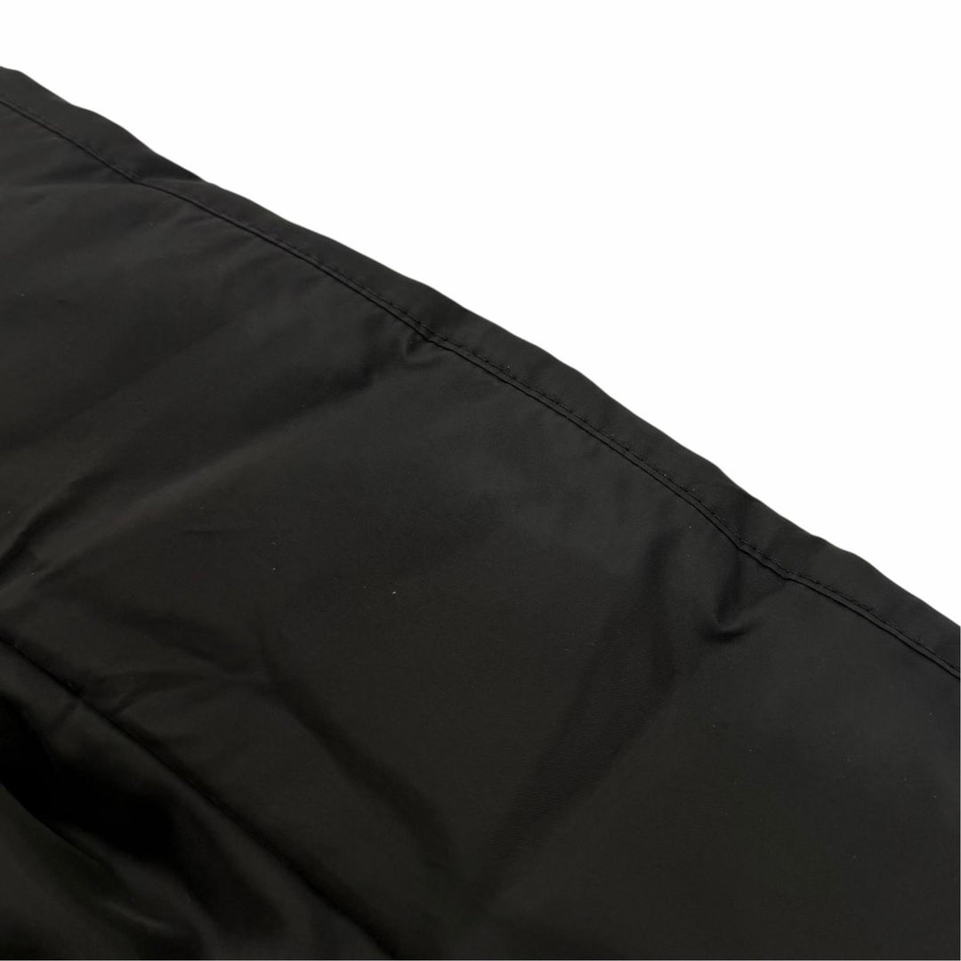 Great PRADA Down vest Triangle logo, triangle plate, zip-up black mens 48