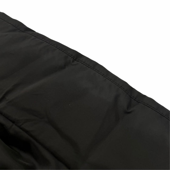 Great PRADA Down vest Triangle logo, triangle plate, zip-up black mens 48