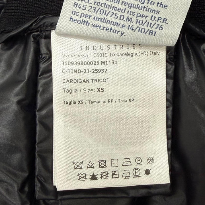 Great MONCLER Down jacket CARDIGAN TRICOT Logo patch with contrasting design XS