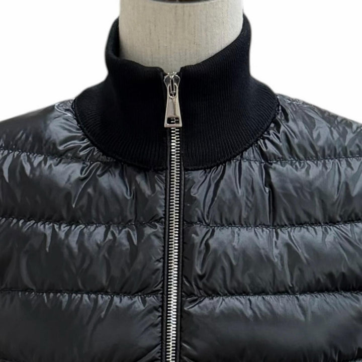 Great MONCLER Down jacket CARDIGAN TRICOT Logo patch with contrasting design XS