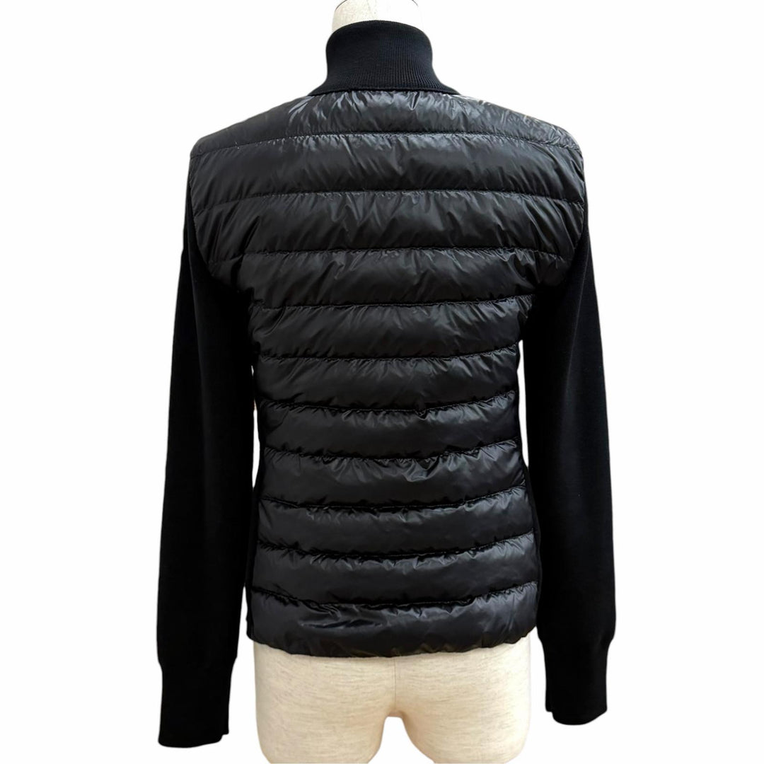 Great MONCLER Down jacket CARDIGAN TRICOT Logo patch with contrasting design XS