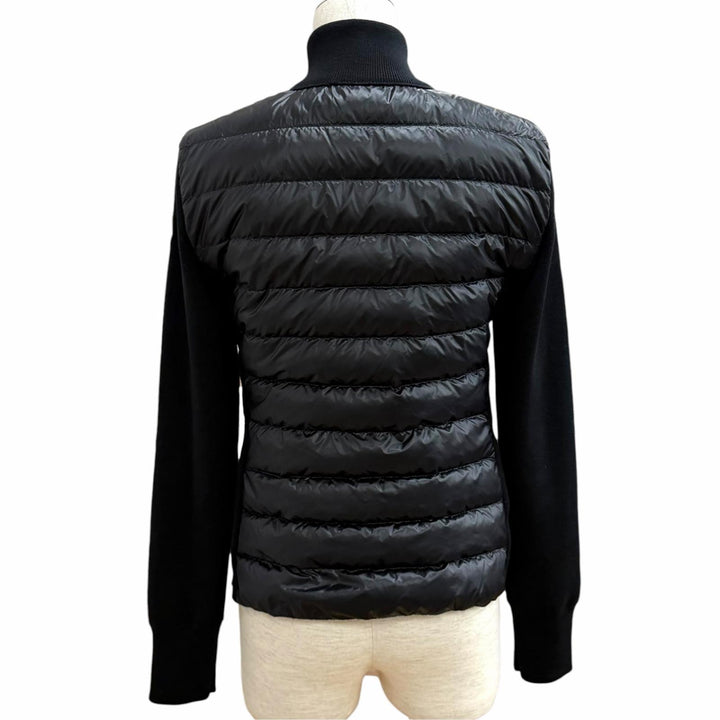 Great MONCLER Down jacket CARDIGAN TRICOT Logo patch with contrasting design XS