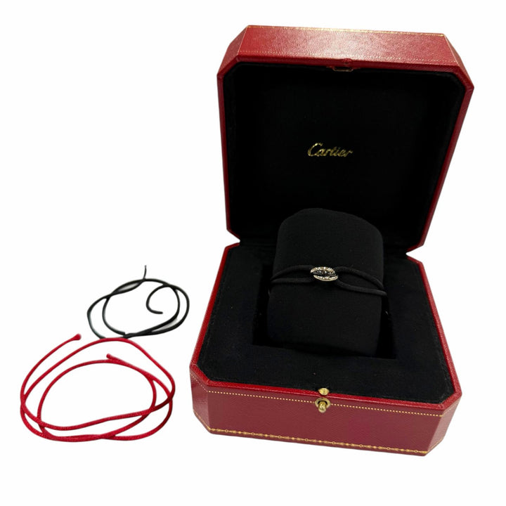 Excellent Cartier Trinity Cord Bracelet White gold AU750 Women