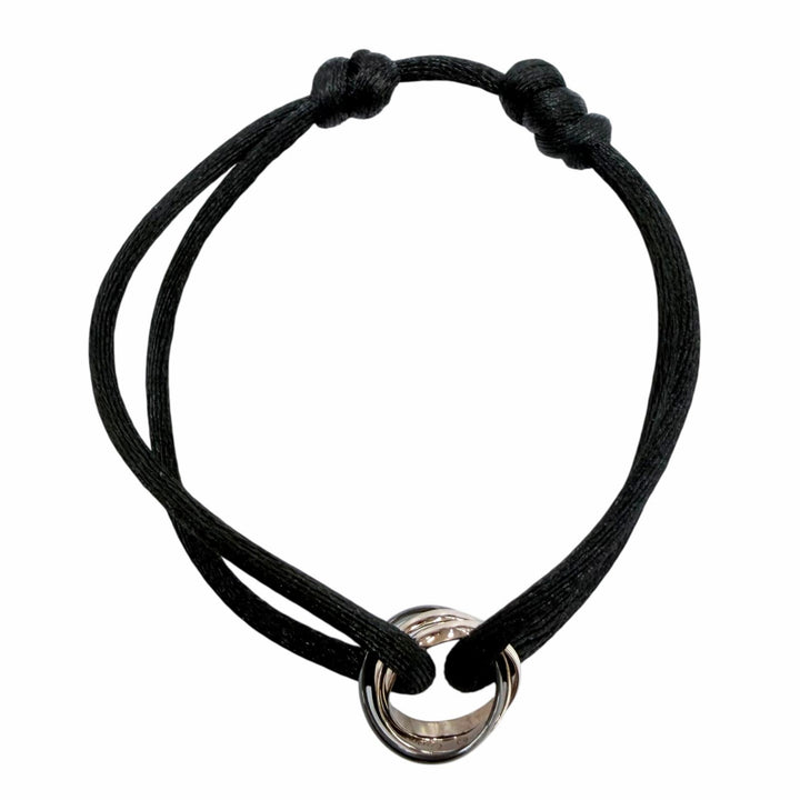 Excellent Cartier Trinity Cord Bracelet White gold AU750 Women