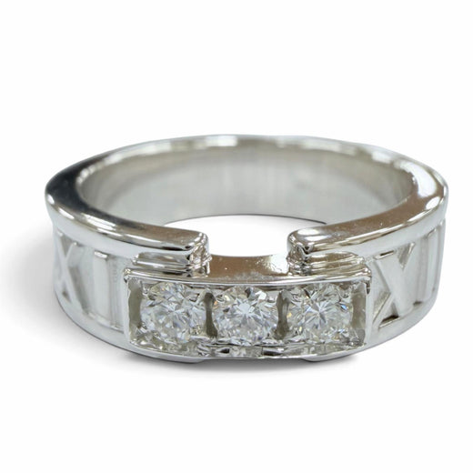 Excellent TIFFANY&Co. Ring ring Atlas ring White gold 750 Women