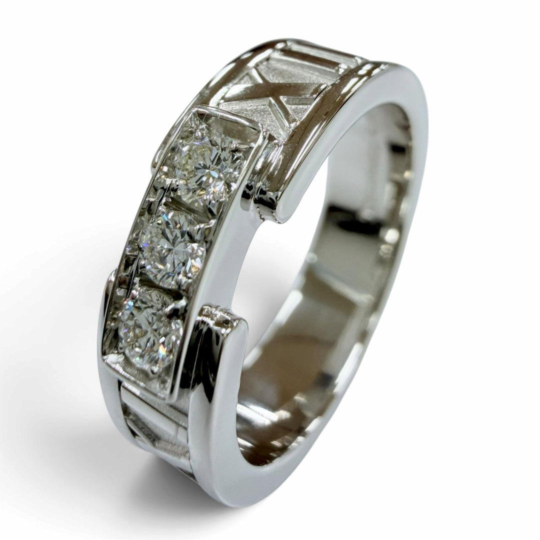 Excellent TIFFANY&Co. Ring ring Atlas ring White gold 750 Women
