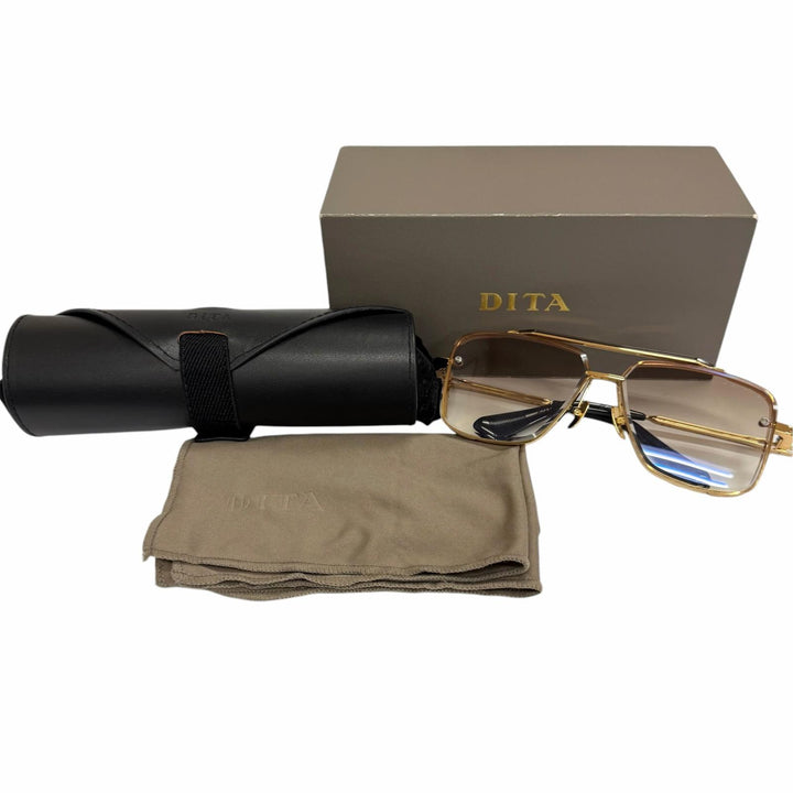 Great DITA sunglasses Two-bridge gradient lenses gold mens DTS121-62-01-Z
