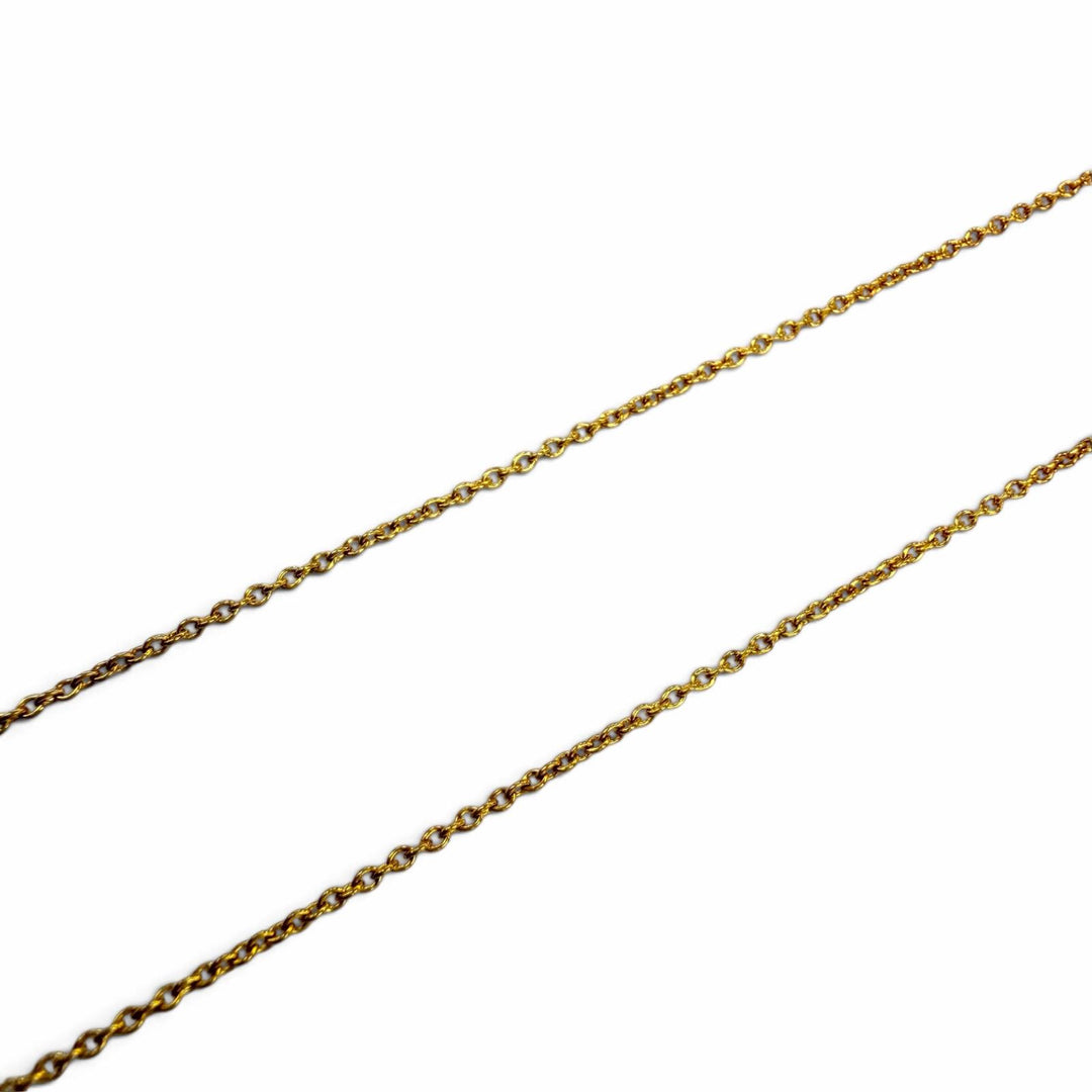 Excellent TIFFANY&Co. Necklace Bean Design Pendant Yellow Gold 18K Women