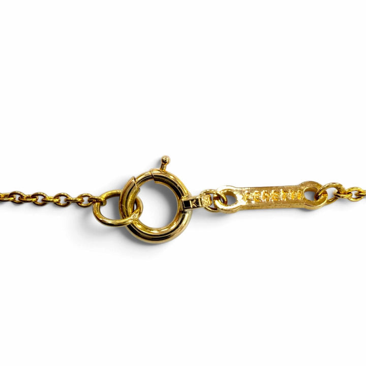 Excellent TIFFANY&Co. Necklace Bean Design Pendant Yellow Gold 18K Women