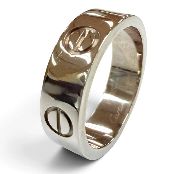 Great Cartier ring LOVE Ring Crack Model Accessories White gold 750 Women 51