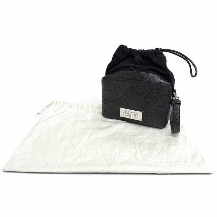 Great Maison Margiela 11 Shoulder Bag 5AC Camera Bag black leather SB1WG0018