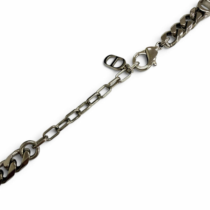 Great DIOR Necklace CD Icon Chain Link Silver mens N1574HOMMT