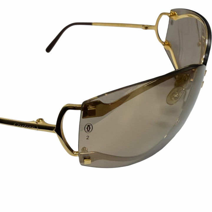 Great Cartier sunglasses Rimless Eyewear gold mens
