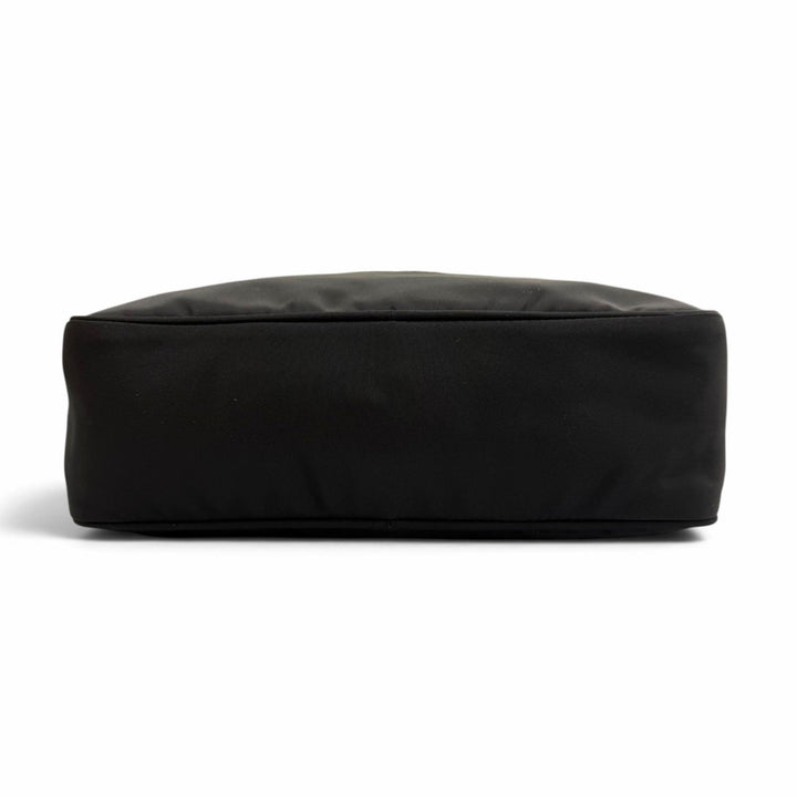 Great PRADA Shoulder Bag Re-Nylon triangle logo triangular plate black 1BC167