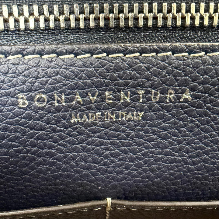 Great BONAVENTURA Tote Bag Mia 27 2WAYShoulder Bag Navy shrink leather Women