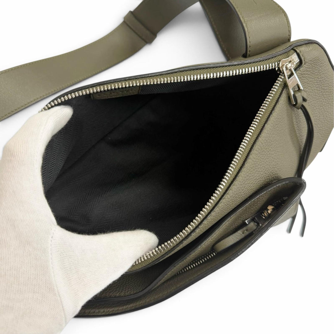 Great LOEWE Sling bag Anton Anagram Sling Bag khaki leather mens B511A09X06