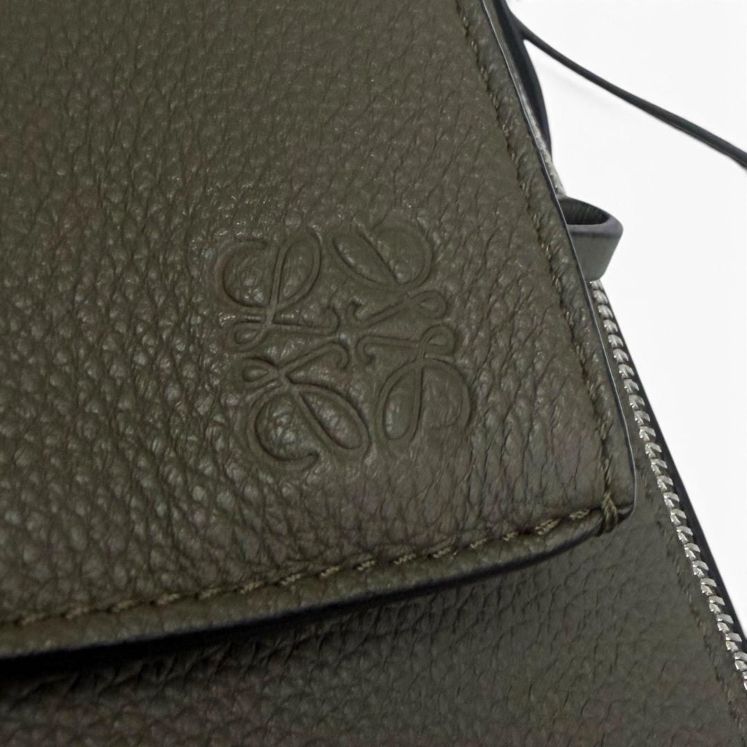 Great LOEWE Sling bag Anton Anagram Sling Bag khaki leather mens B511A09X06