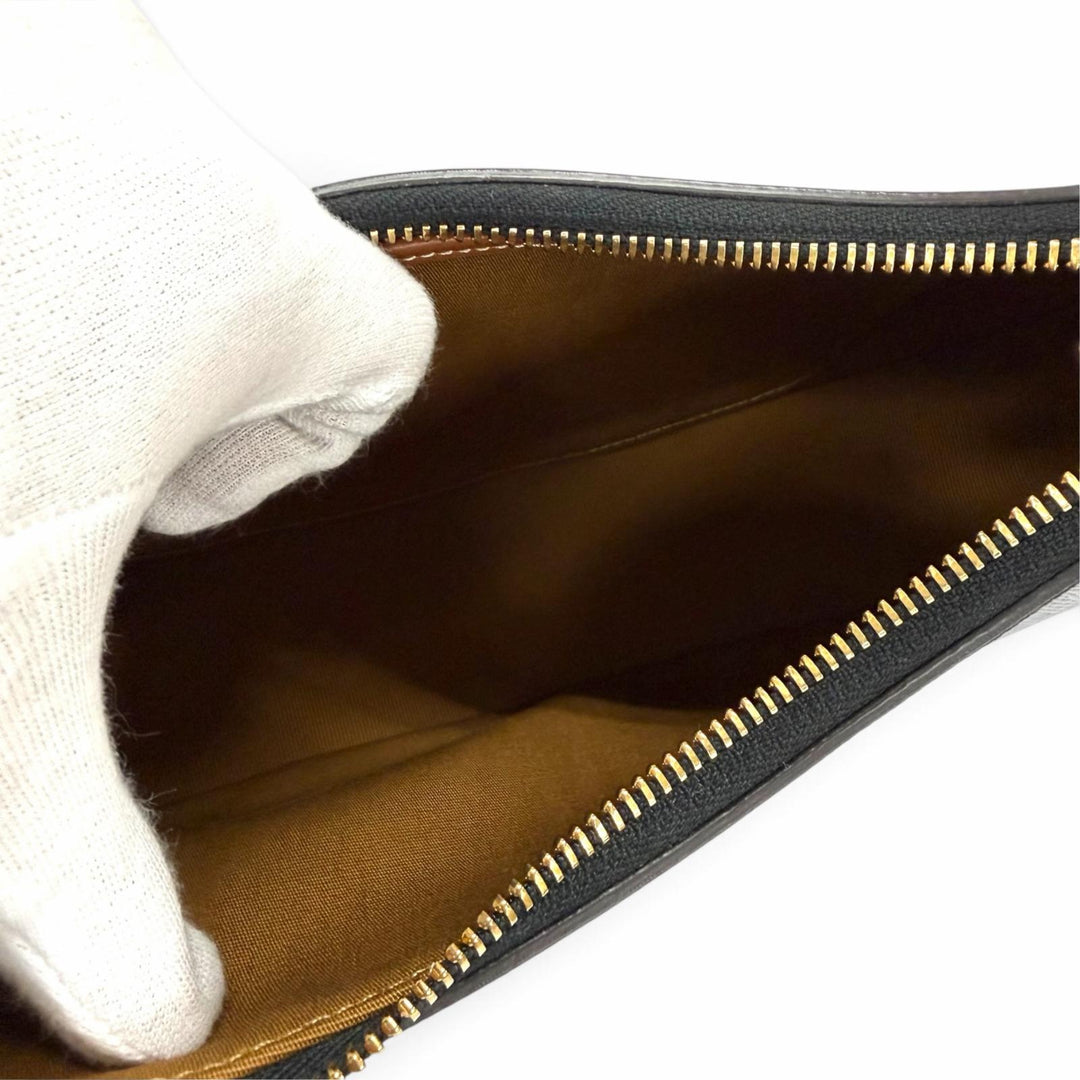 Excellent CELINE Shoulder Bag AVA Triomphe Crescent Medium leather Women 19395