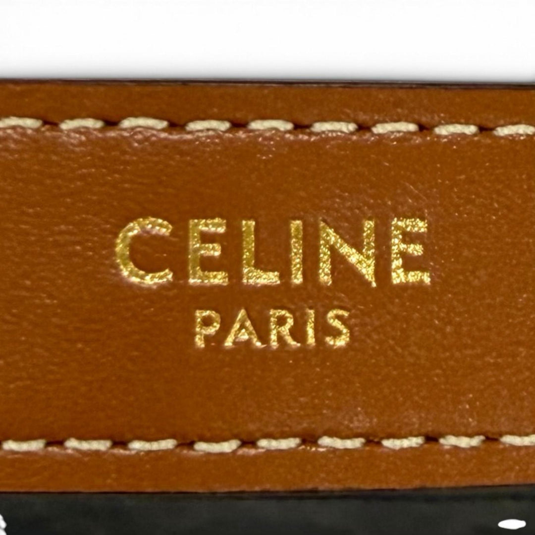 Excellent CELINE Shoulder Bag AVA Triomphe Crescent Medium leather Women 19395