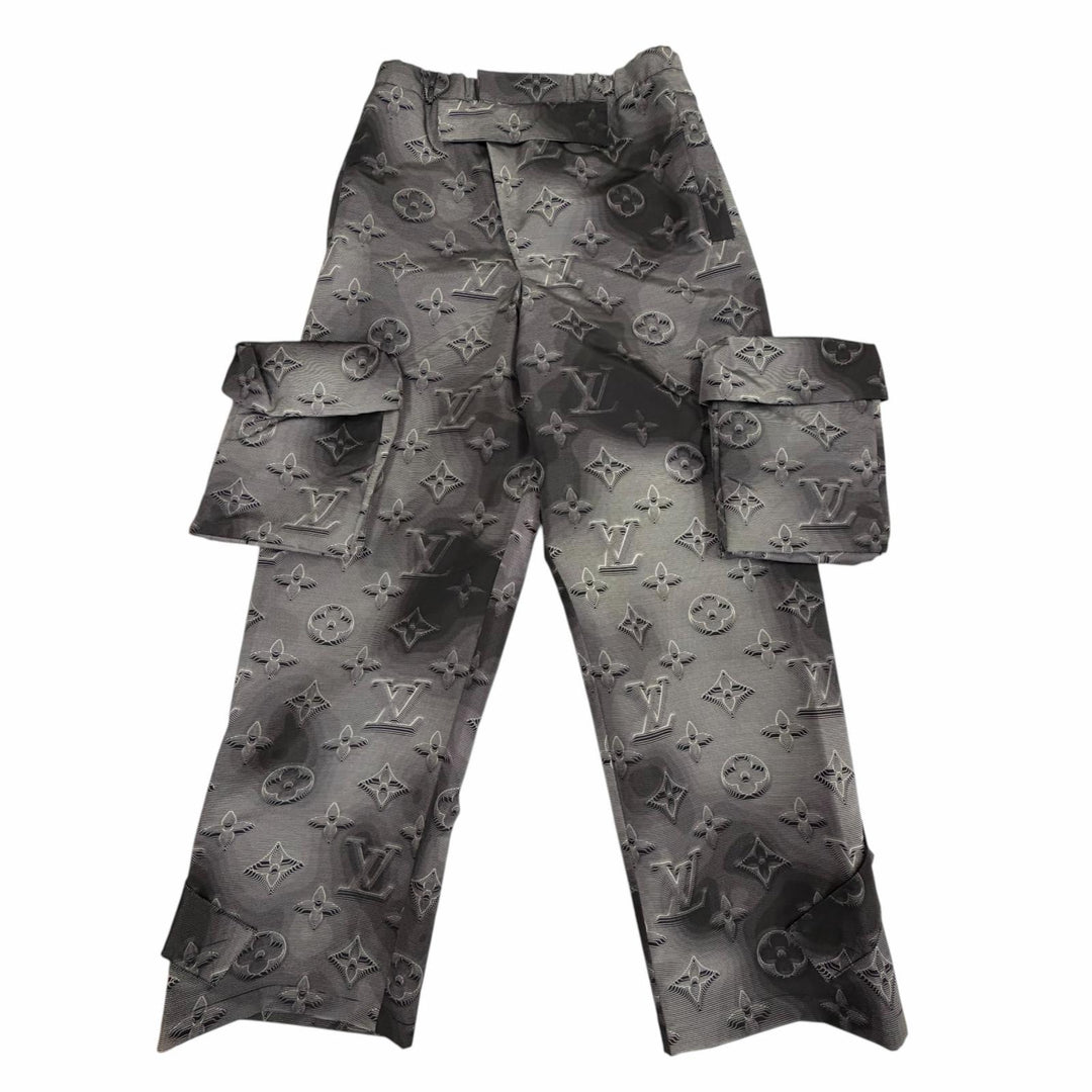 Pristine LOUIS VUITTON Pants Virgil Abloh's 3D Monogram black mens IT 42 1A5WHCC