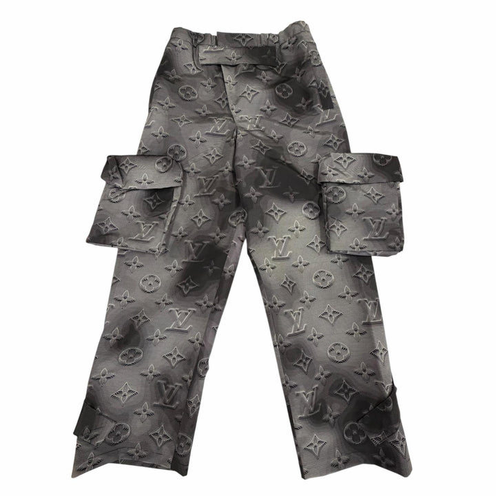 Pristine LOUIS VUITTON Pants Virgil Abloh's 3D Monogram black mens IT 42 1A5WHCC