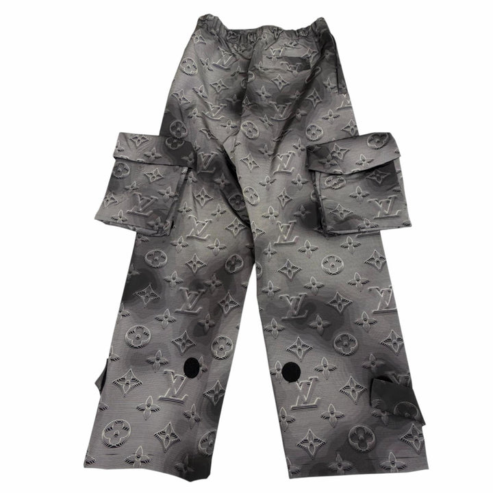Pristine LOUIS VUITTON Pants Virgil Abloh's 3D Monogram black mens IT 42 1A5WHCC