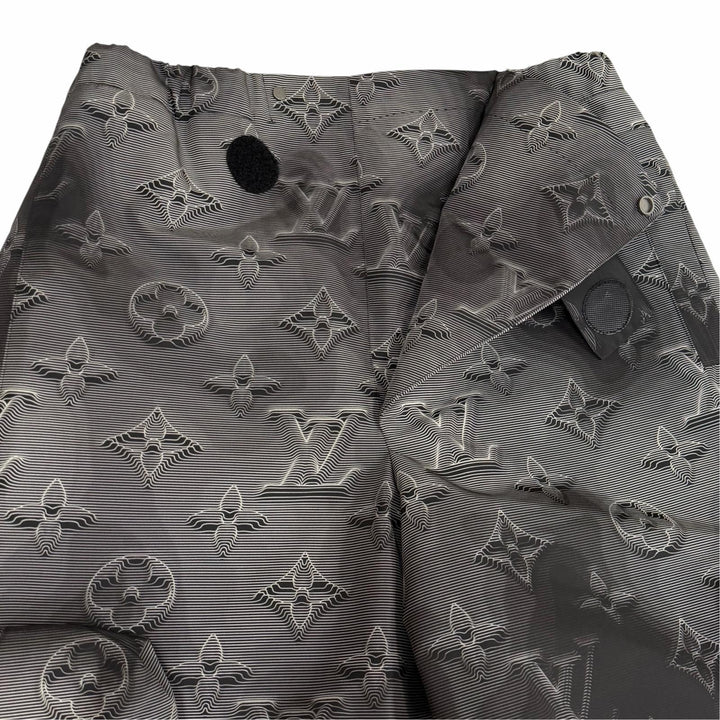 Pristine LOUIS VUITTON Pants Virgil Abloh's 3D Monogram black mens IT 42 1A5WHCC