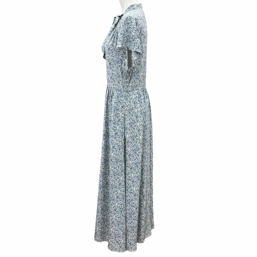 Great CELINE one piece Triomphe Button Bow Tie Floral Pattern silk 38 2R47B307O