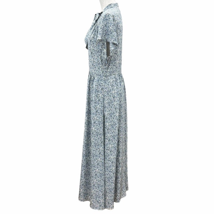 Great CELINE one piece Triomphe Button Bow Tie Floral Pattern silk 38 2R47B307O