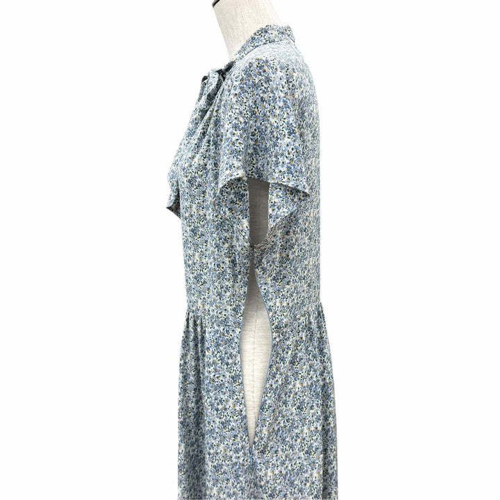Great CELINE one piece Triomphe Button Bow Tie Floral Pattern silk 38 2R47B307O