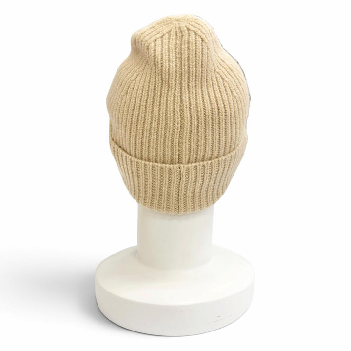 Excellent LOUIS VUITTON Knit cap Beanie LV Spark Knit hat beige cashmere M77881