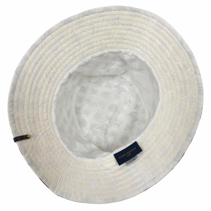 Great LOUIS VUITTON hat Bob Lovelygram white Nylon mens