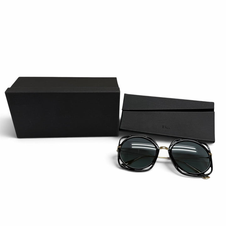 Excellent Dior sunglasses Direction CD logo included black Women 2M21L